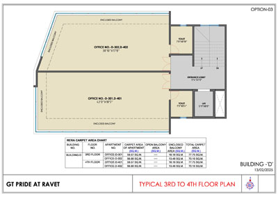 3rd & 4th Floor Plan